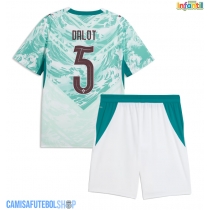Camisa de time de futebol Portugal Diogo Dalot #5 Replicas 2º Equipamento Infantil Mundo 2026 Manga Curta (+ Calças curtas)